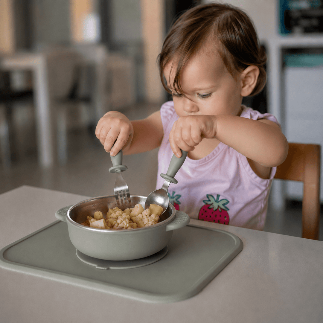 Duo Stainless Steel Suction Bowl Set
