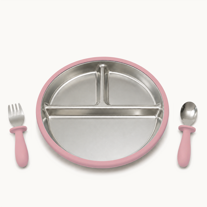Classic Stainless Steel Suction Plate Set