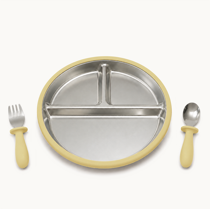 Classic Stainless Steel Suction Plate Set