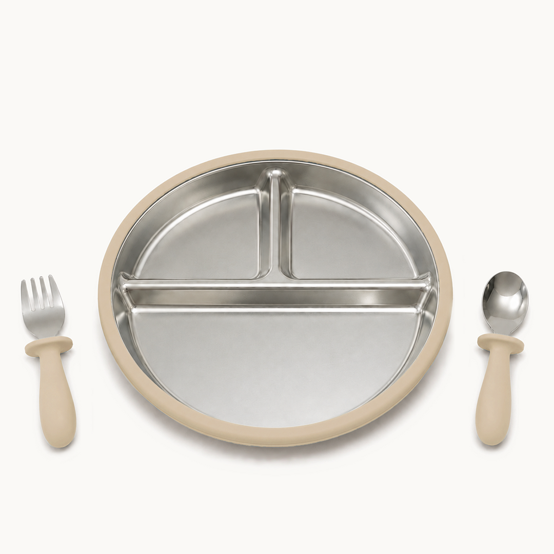 Classic Stainless Steel Suction Plate Set