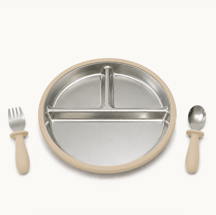 Classic Stainless Steel Suction Plate Set