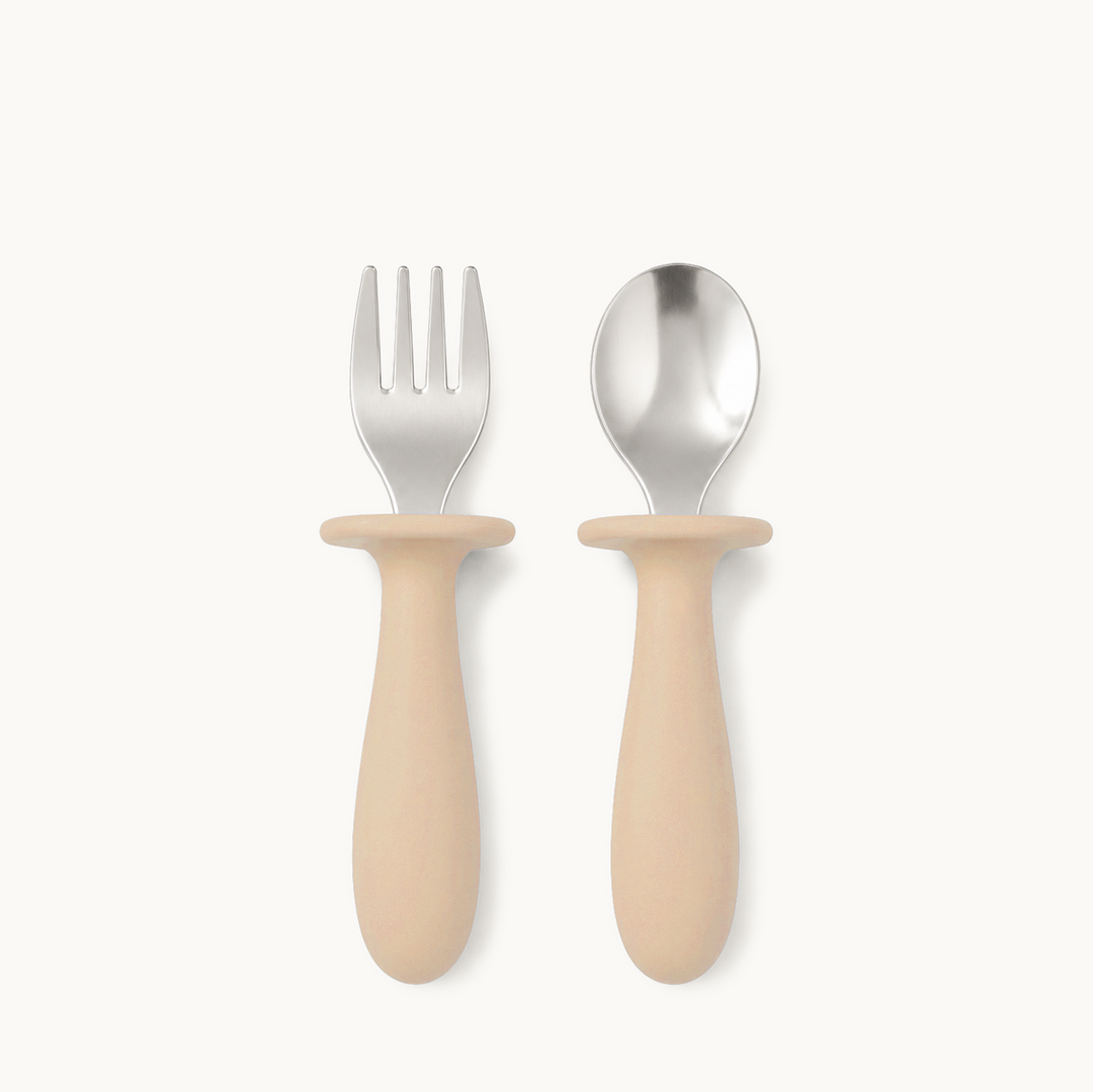 Utensílios de autoalimentação para crianças do ursinho