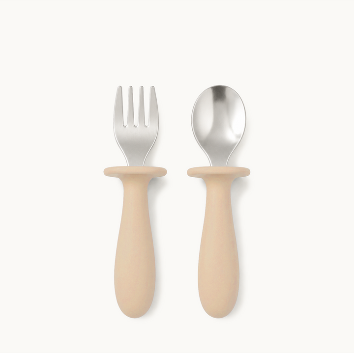 Utensílios de autoalimentação para crianças do ursinho