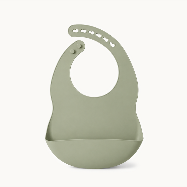 Babador de silicone para bebê de cor sólida