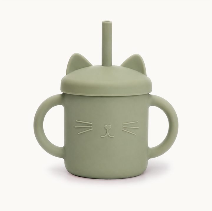Kitten Silicone Straw Training Cup