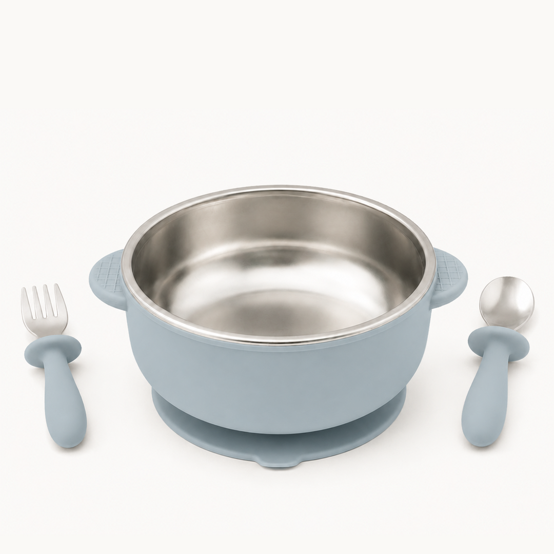Duo Stainless Steel Suction Bowl Set