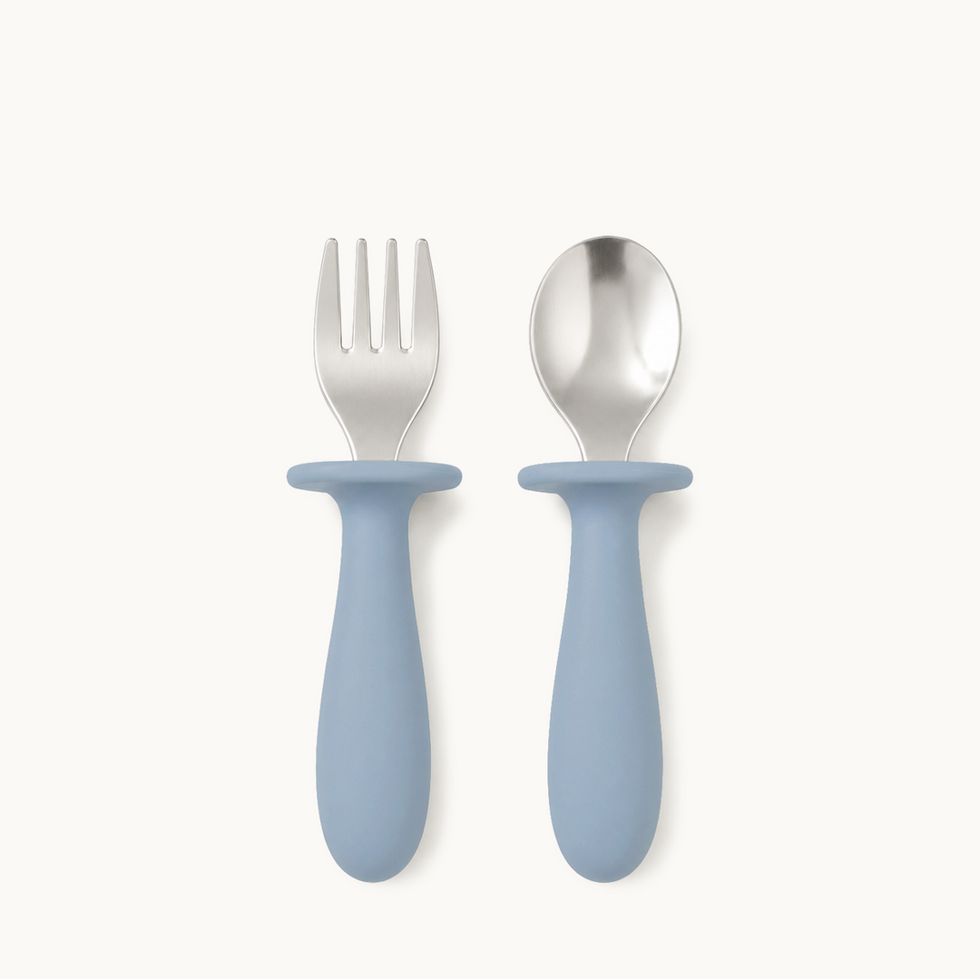 Utensílios de autoalimentação para crianças do ursinho