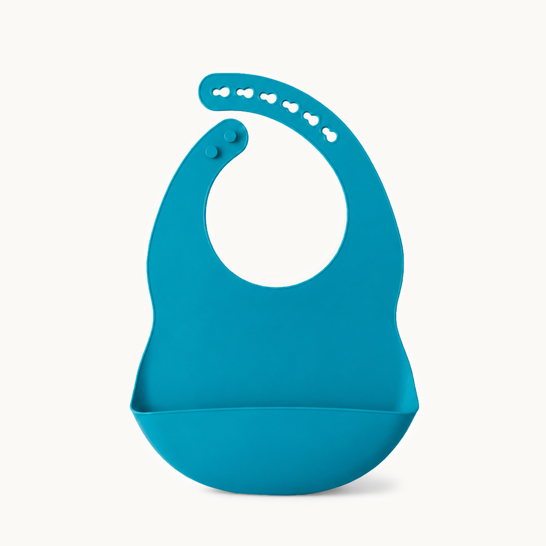 Babador de silicone para bebê de cor sólida