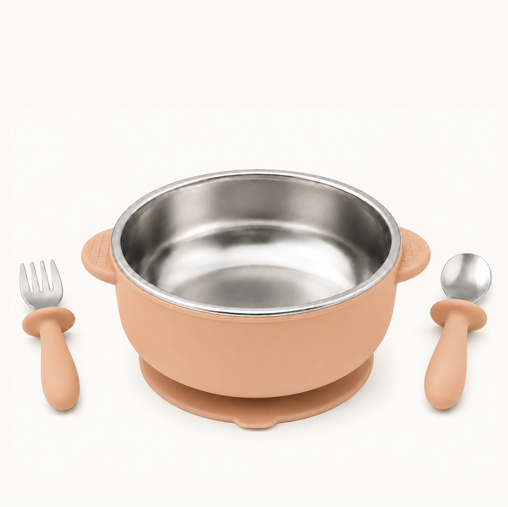 Duo Stainless Steel Suction Bowl Set
