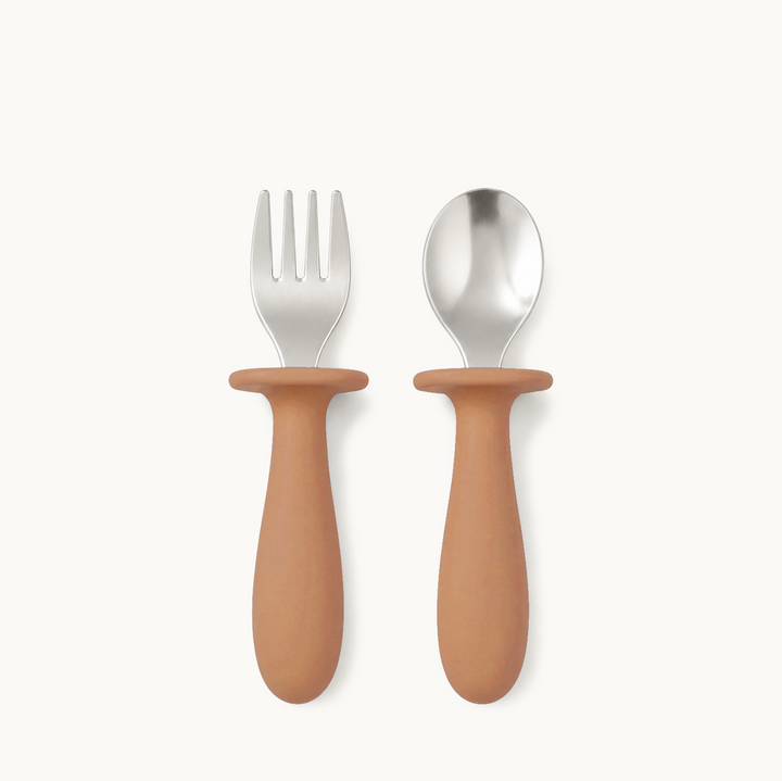 Utensílios de autoalimentação para crianças do ursinho