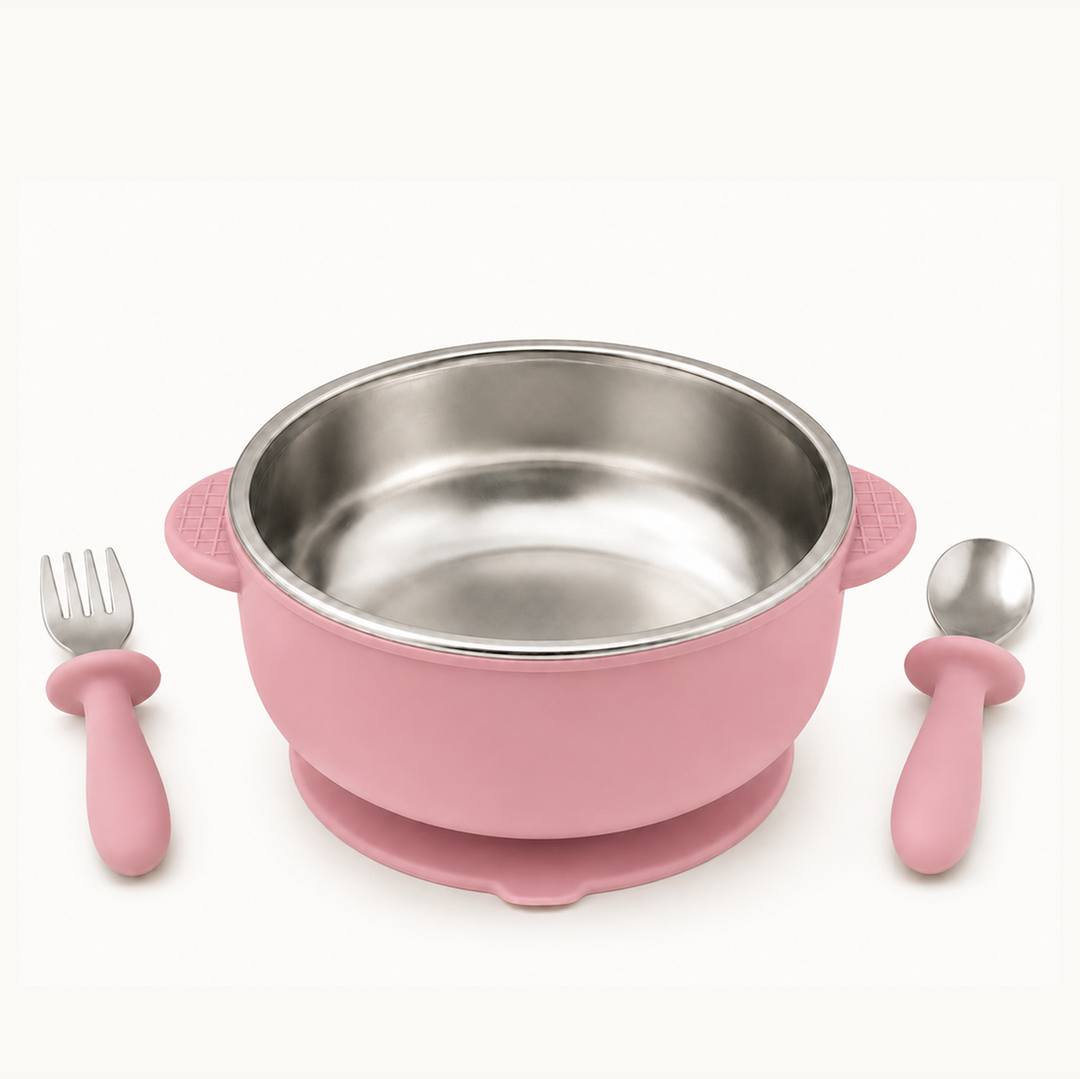 Duo Stainless Steel Suction Bowl Set