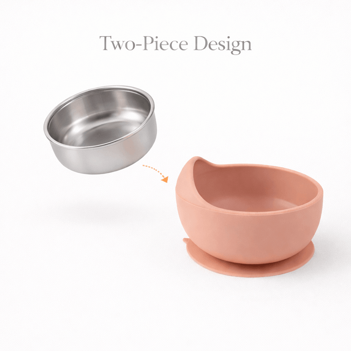 Duo Stainless Steel Suction Bowl