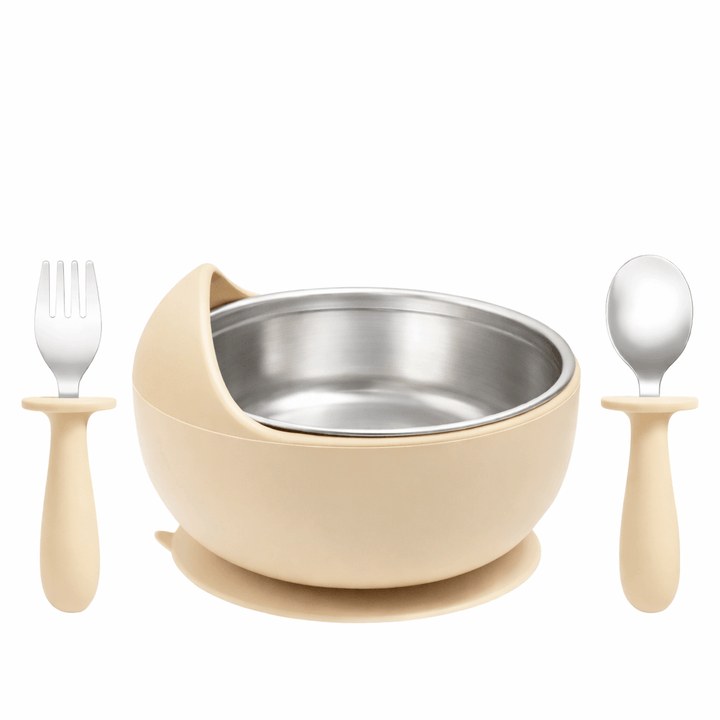 Duo Stainless Steel Suction Bowl Set