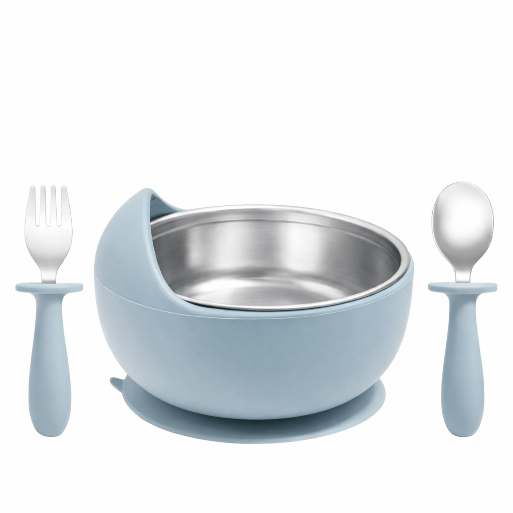Duo Stainless Steel Suction Bowl Set