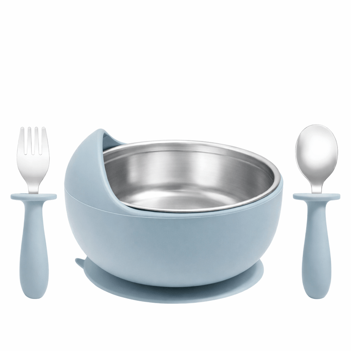 Duo Stainless Steel Suction Bowl Set