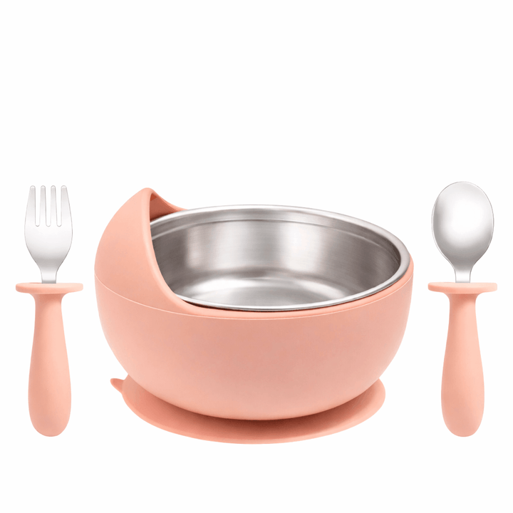 Duo Stainless Steel Suction Bowl Set