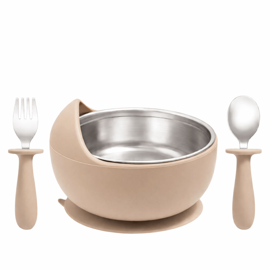 Duo Stainless Steel Suction Bowl Set