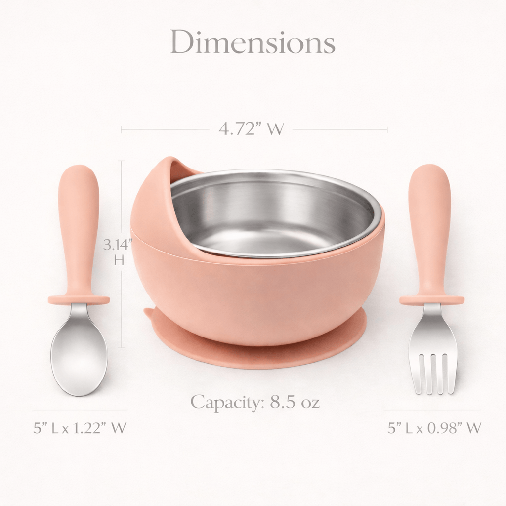 Duo Stainless Steel Suction Bowl