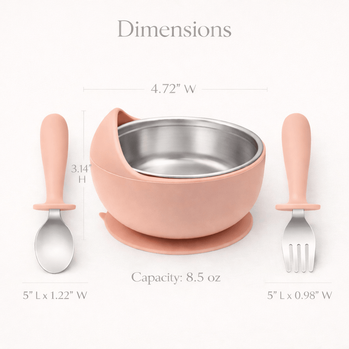 Duo Stainless Steel Suction Bowl