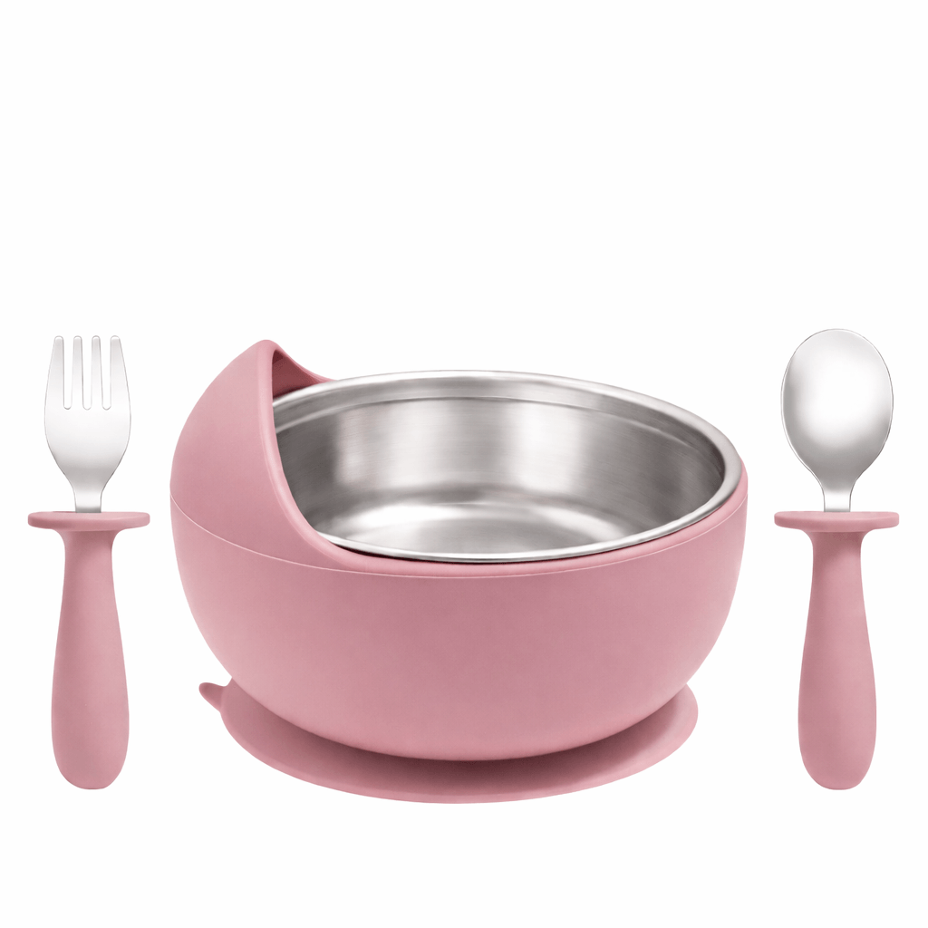 Duo Stainless Steel Suction Bowl Set