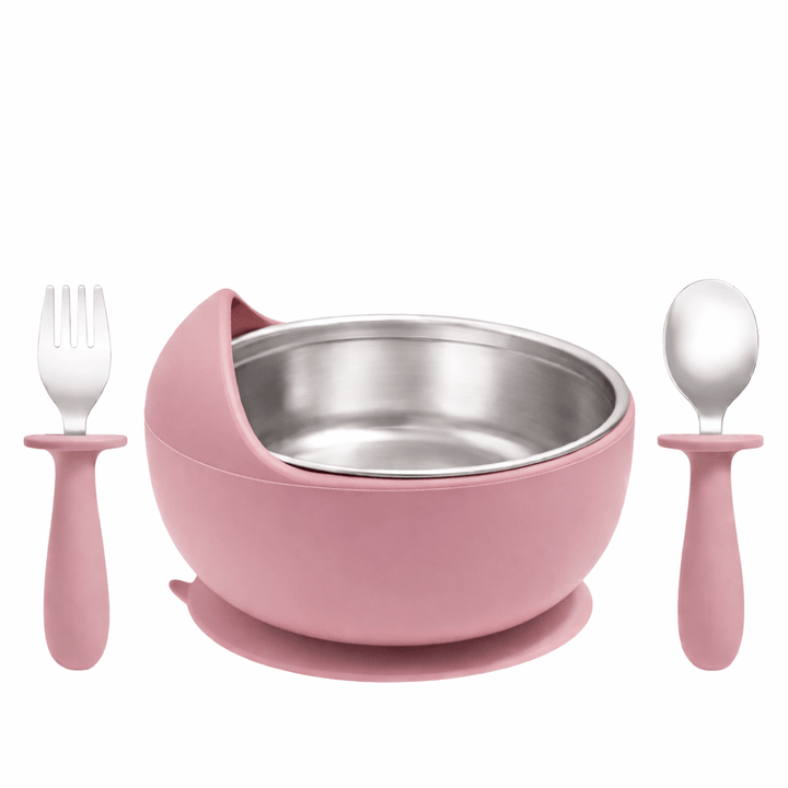 Duo Stainless Steel Suction Bowl Set