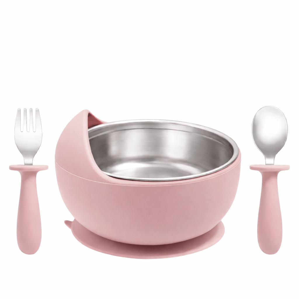 Duo Stainless Steel Suction Bowl Set