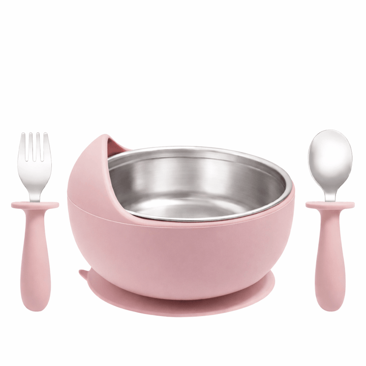 Duo Stainless Steel Suction Bowl Set