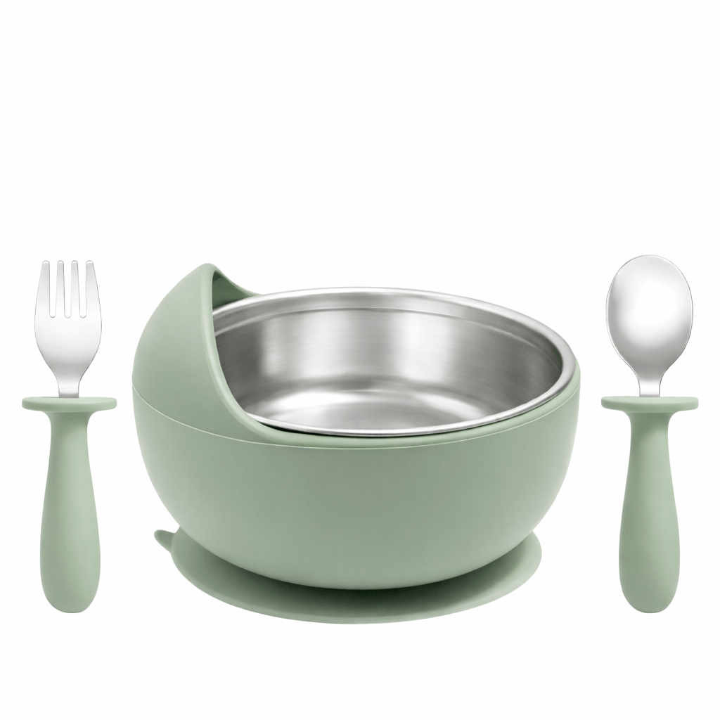 Duo Stainless Steel Suction Bowl Set