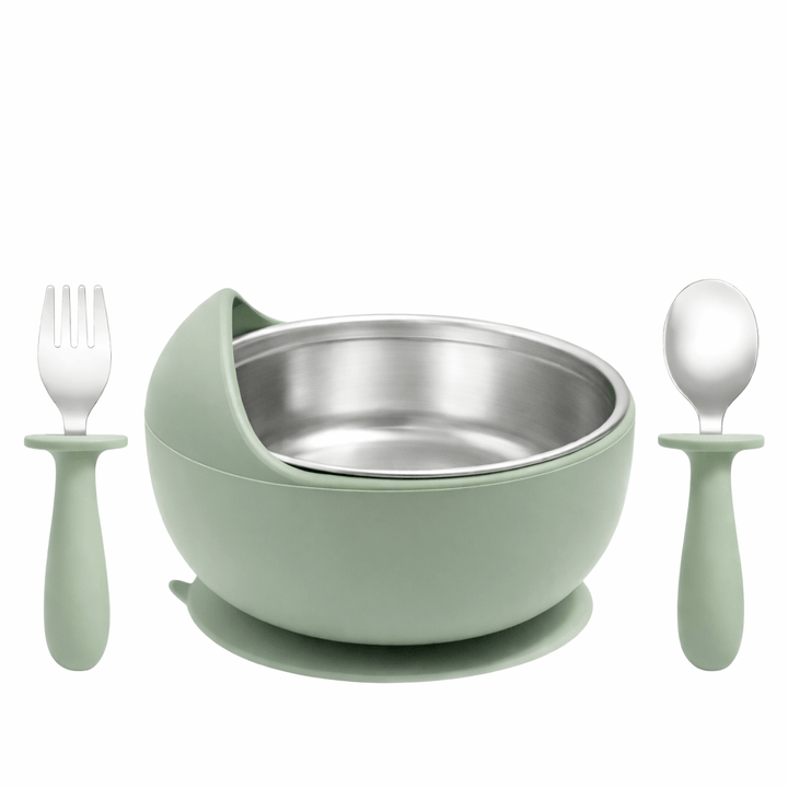 Duo Stainless Steel Suction Bowl Set