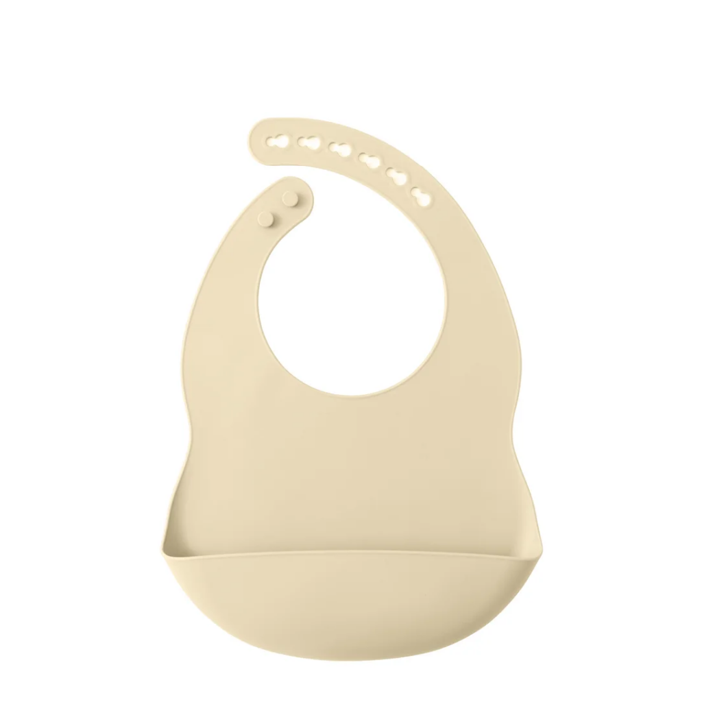 Babero de silicona para bebé de color liso