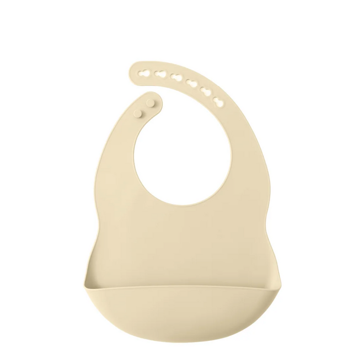 Babero de silicona para bebé de color liso