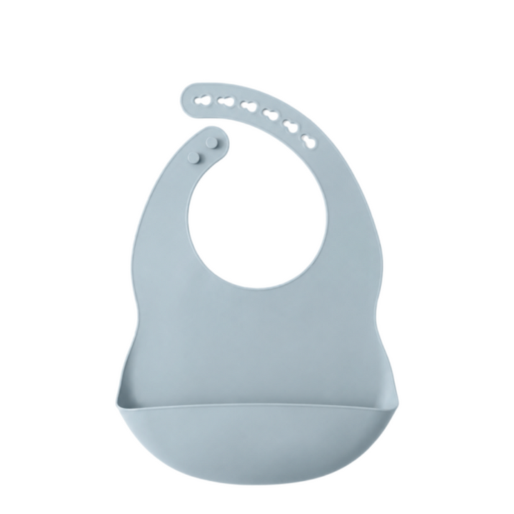 Babero de silicona para bebé de color liso