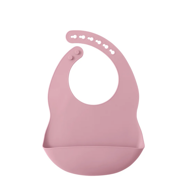 Babero de silicona para bebé de color liso