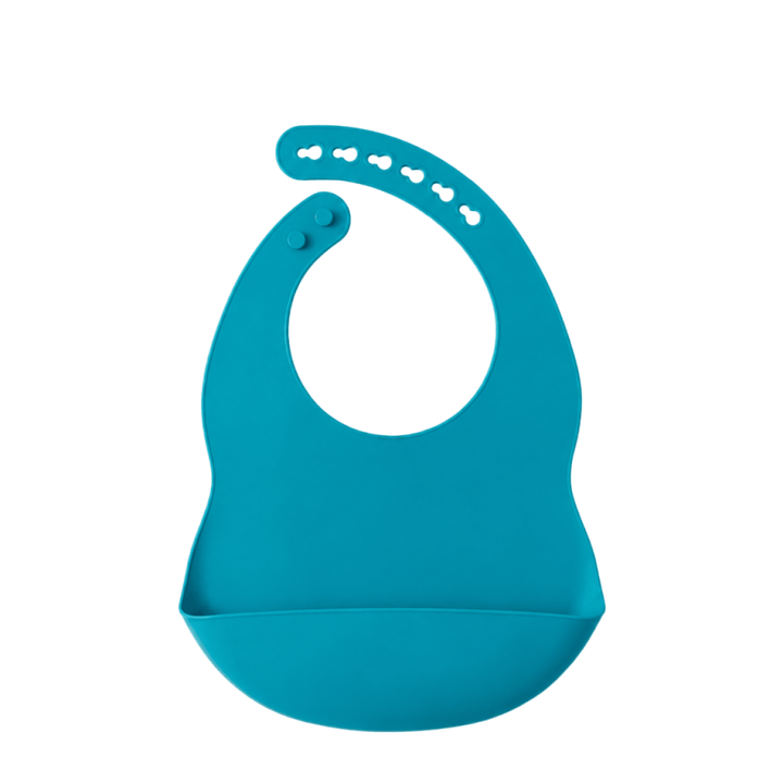 Babero de silicona para bebé de color liso