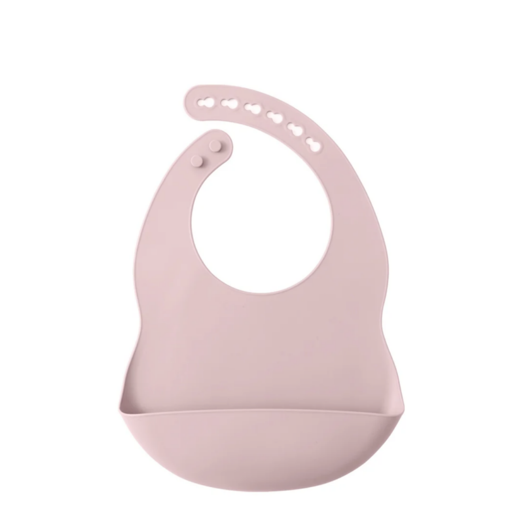 Babero de silicona para bebé de color liso