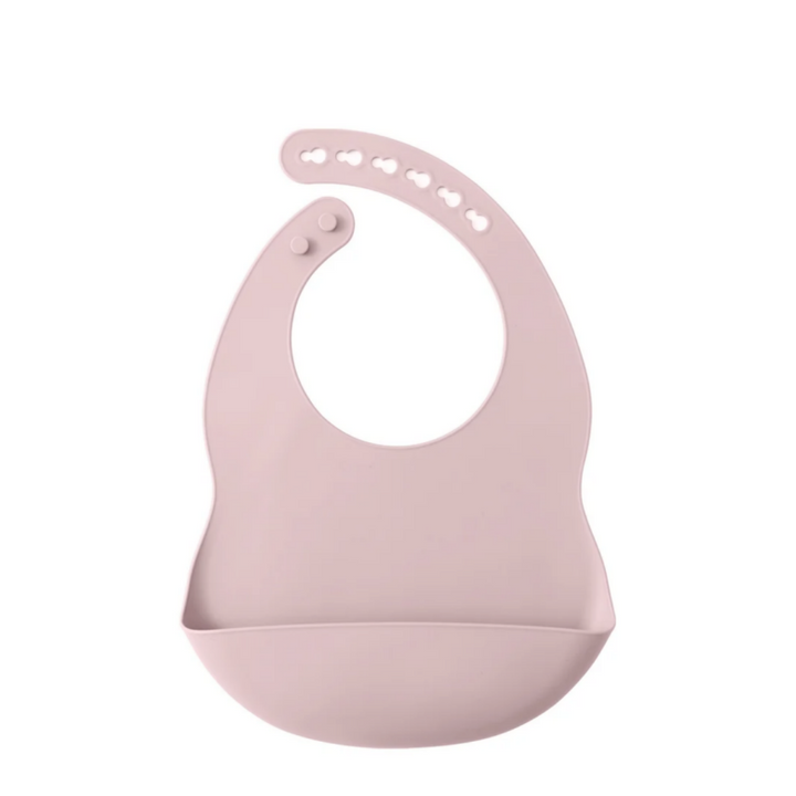 Babero de silicona para bebé de color liso