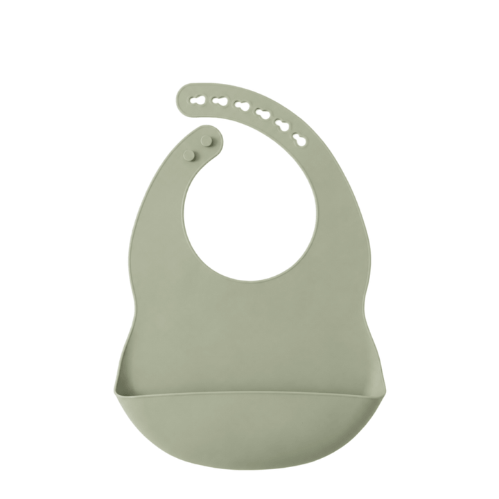 Babero de silicona para bebé de color liso