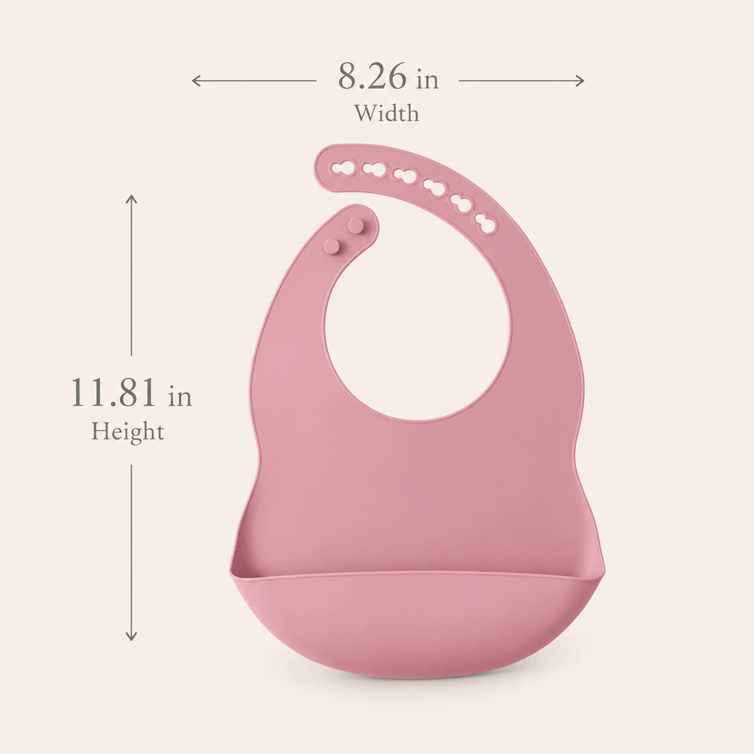 Babero de silicona para bebé de color liso
