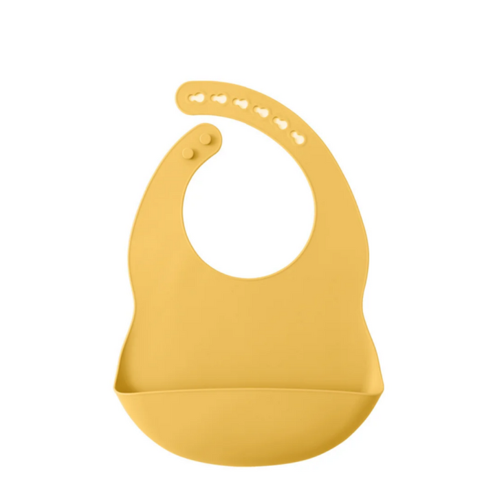 Babero de silicona para bebé de color liso