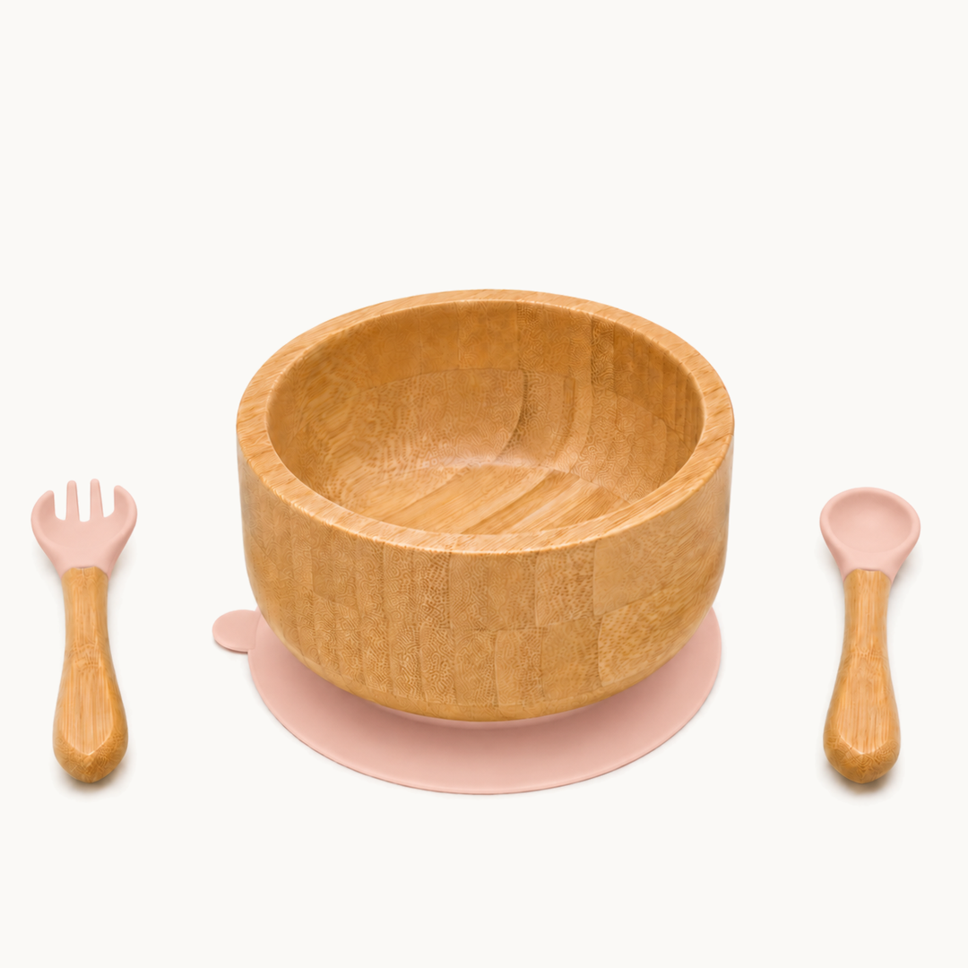 Classic Bamboo Suction Bowl Set