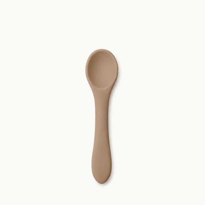 Colher de alimentação de silicone para primeiras mordidas