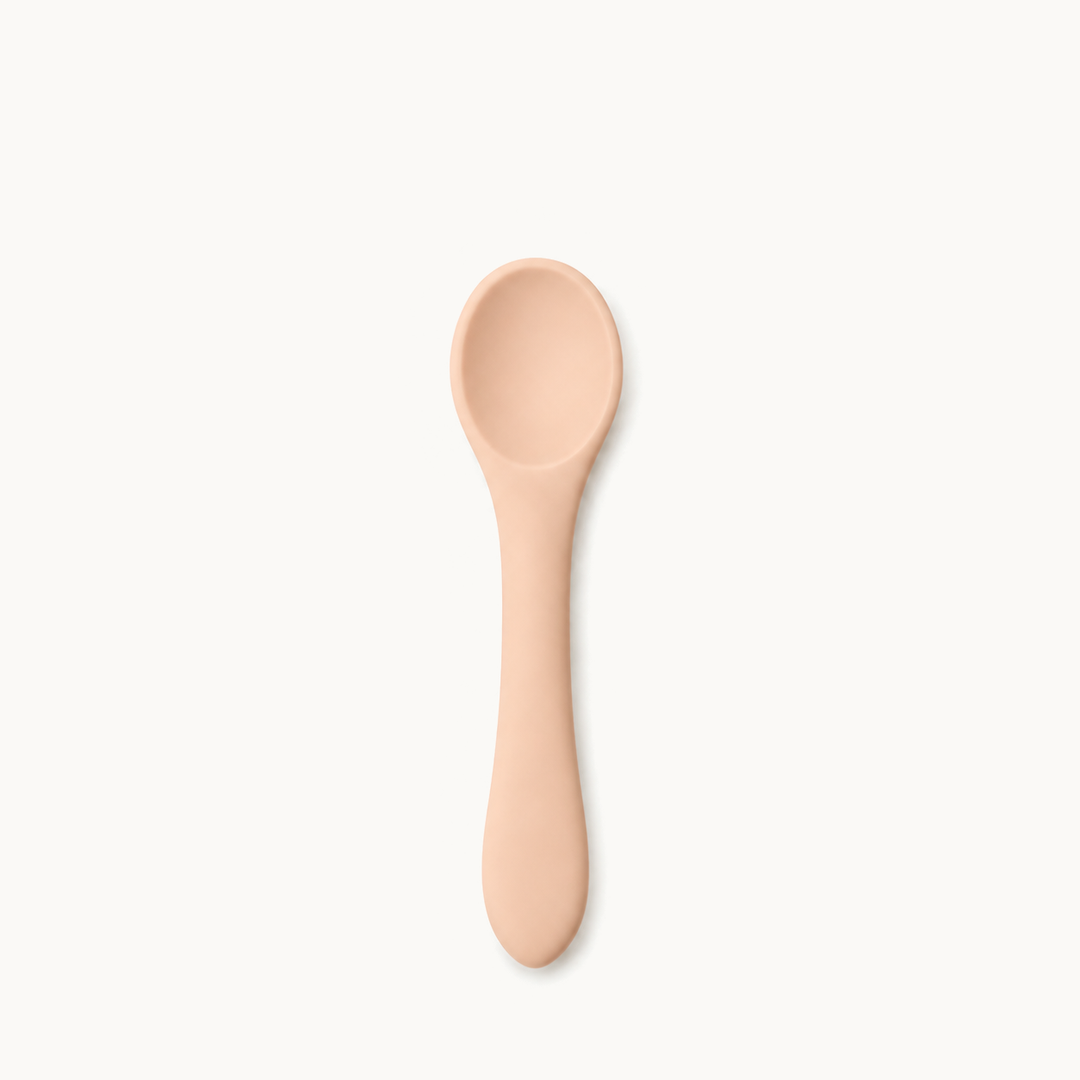 Colher de alimentação de silicone para primeiras mordidas