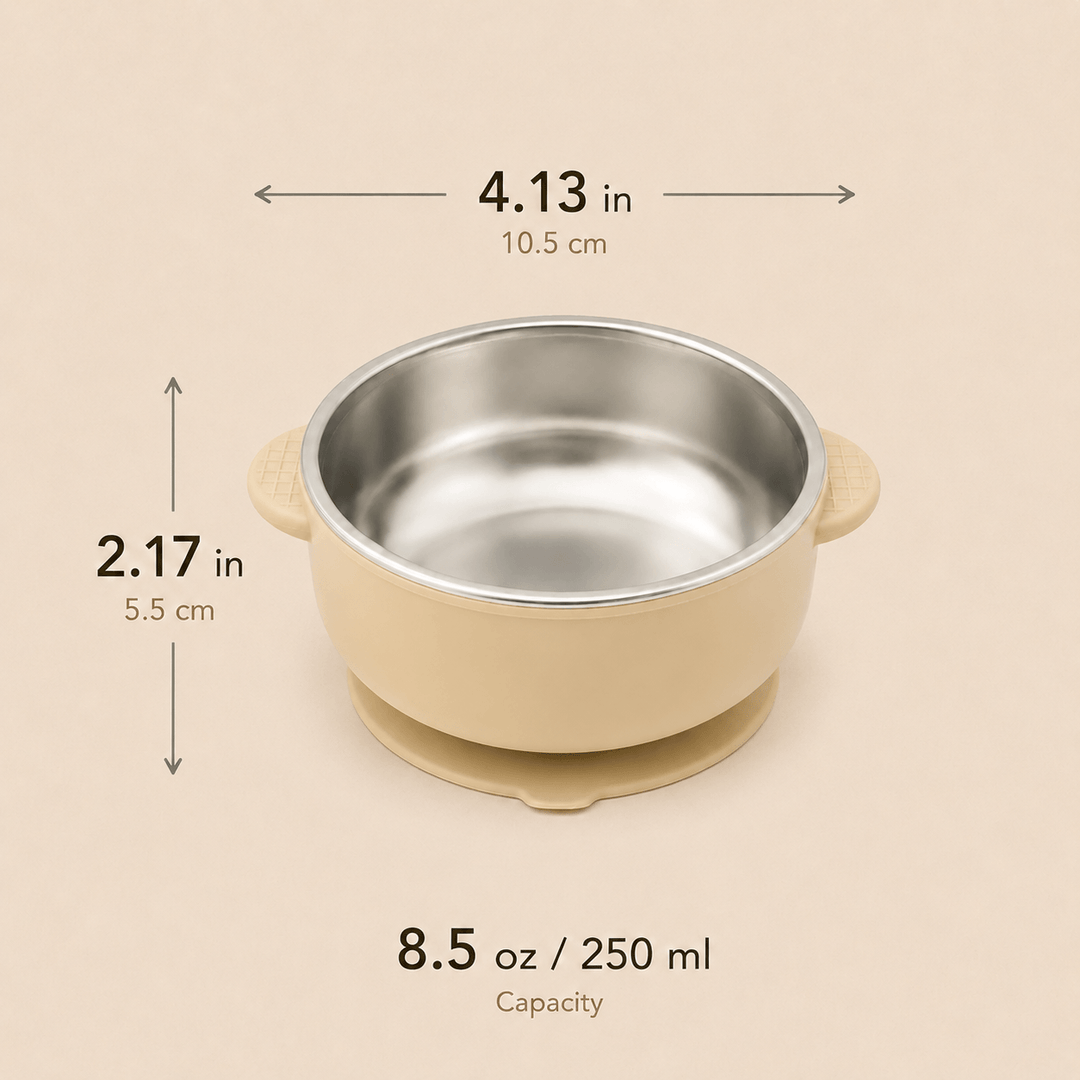 Duo Stainless Steel Suction Bowl