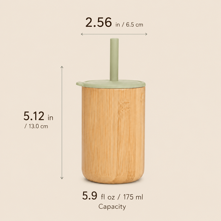 Copo de Treinamento Eco Bambu + Canudo