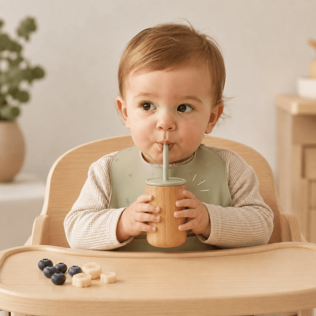 Vaso Entrenamiento Eco Bambú + Pajita