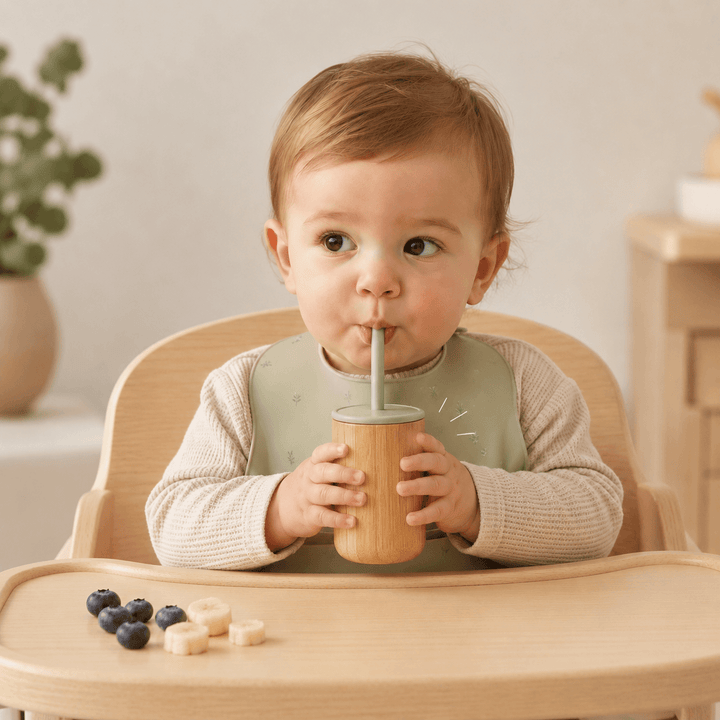 Vaso Entrenamiento Eco Bambú + Pajita