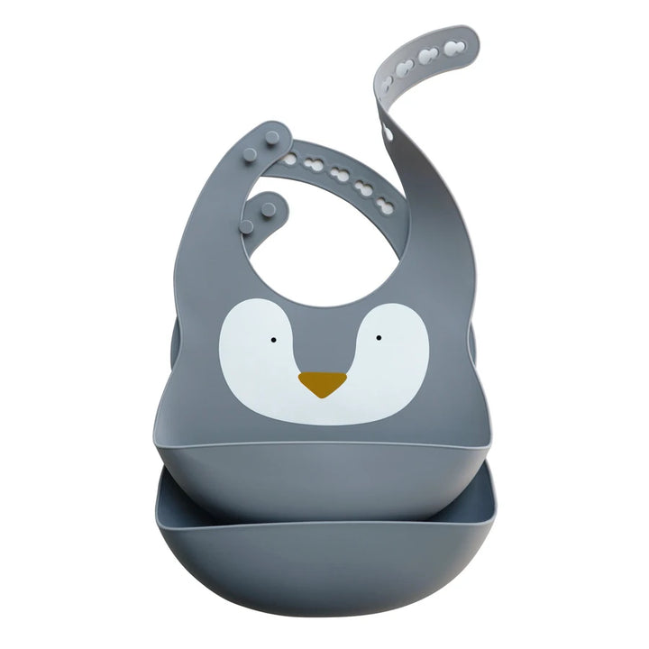 Tiny Zoo 2-Piece Silicone Bib Set