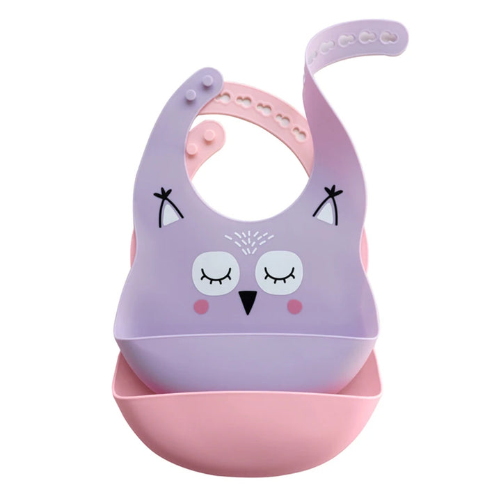 Tiny Zoo 2-Piece Silicone Bib Set