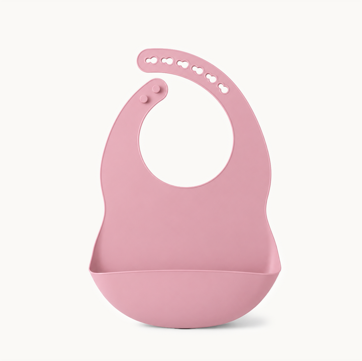 Babador de silicone para bebê de cor sólida