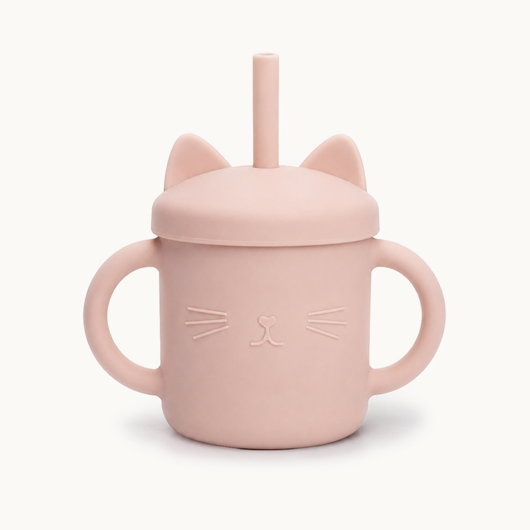 Kitten Silicone Straw Training Cup